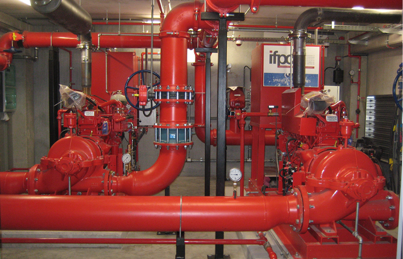 Pompkamer sprinklerinstallatie